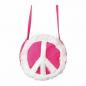 Preview: Orlob Peace Tasche Pink/Weiß Karneval Handtasche 70er Hippie